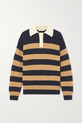 &Daughter - Edith Striped Wool Sweater - Blue