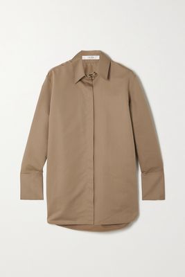 The Row - Xime Cotton And Silk-blend Shirt - Neutrals