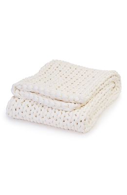 Bearaby Organic Cotton Weighted Knit Blanket in Cloud White