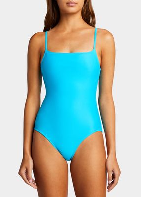 The Nina Square-Neck One-Piece Swimsuit