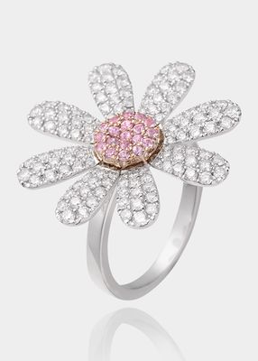 Margaret Diamond and Pink Sapphire Ring