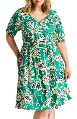 ESTELLE Aruba Tropical Floral Cotton Dress in Print