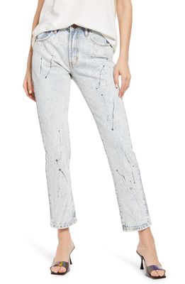 One Teaspoon Florence High Waist Straight Leg Jeans in Florence Painted
