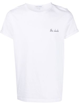 Maison Labiche embroidered slogan T-shirt - White