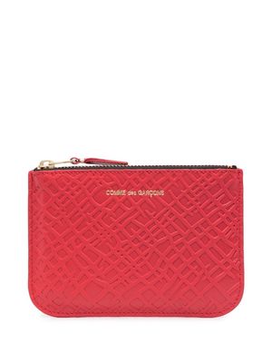Comme Des Garçons Wallet embossed leather wallet - Red