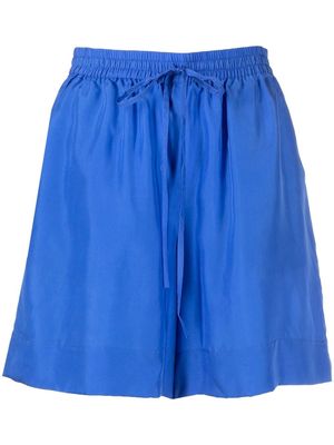 P.A.R.O.S.H. silk drawstring shorts - Blue