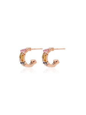Suzanne Kalan 18kt rose gold sapphire earrings - MULTICOLOURED