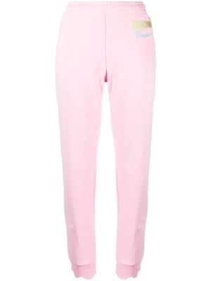 Moschino Couture! embroidered tapered track pants - Pink
