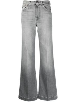 7 For All Mankind mid-rise flared trousers - Grey