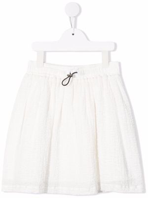 Andorine cotton midi skirt - White