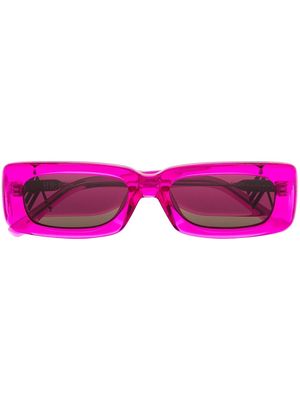 Linda Farrow x The Attico Mini Marfa rectangle-frame sunglasses - Purple