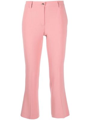 Alberto Biani mid-rise flared cropped trousers - Pink