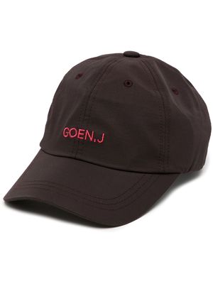 Goen.J embroidered-logo baseball cap - Black