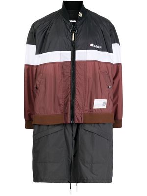 Maison Mihara Yasuhiro layered zip-up coat - Black