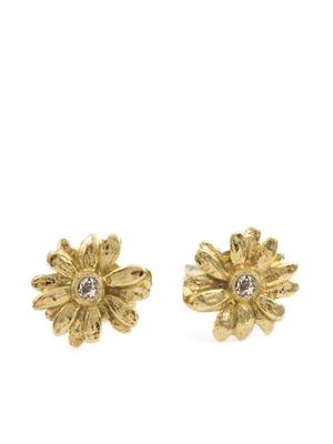 Alex Monroe 18kt yellow gold Teeny Tiny diamond stud earrings