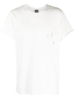 COOL T.M ripped organic cotton T-shirt - White