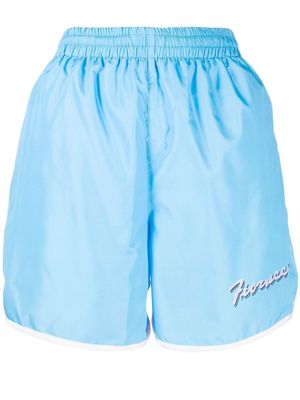 Fiorucci logo-print shorts - Blue