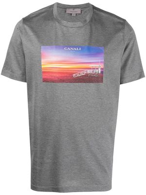 Canali photograph-print T-shirt - Grey