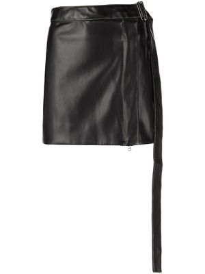 Eckhaus Latta high-waisted belted mini skirt - Black