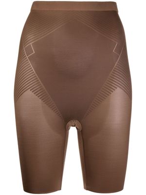 Spanx Thinstincts® high-waist mid-thigh shorts - Brown