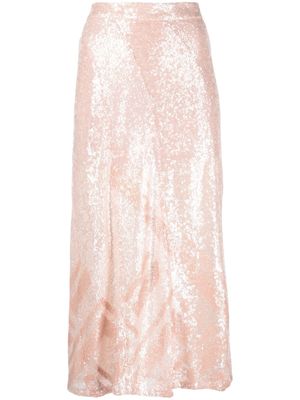 Koché sequinned A-line skirt - Pink
