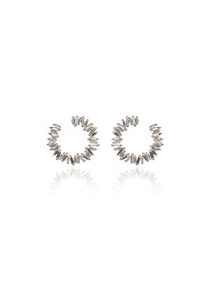Suzanne Kalan mini spiral earrings - WHITE GOLD