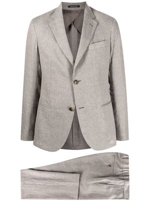 Emporio Armani lyocell-linen two-piece suit - Neutrals
