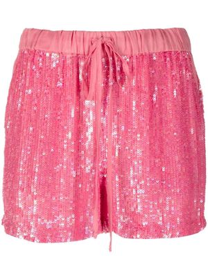 P.A.R.O.S.H. sequin drawstring shorts - Pink