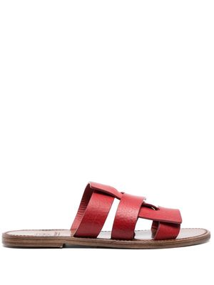 Silvano Sassetti crossover-strap leather sandals - Red