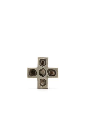 Parts of Four Plus-sign stud earring - Silver