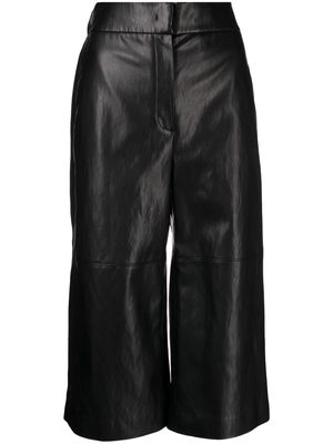Goen.J high waist cropped trousers - Black