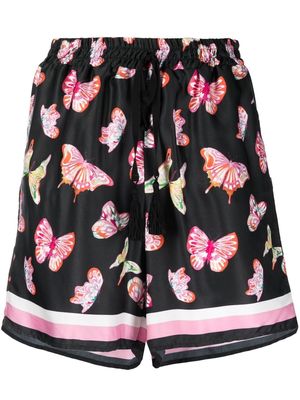 ERMANNO FIRENZE butterfly-print shorts - Black
