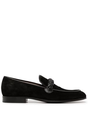 Gianvito Rossi Massimo braided suede loafers - Black