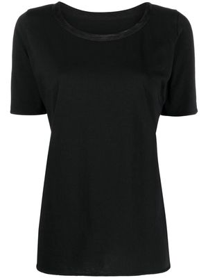 Uma Wang crinkled collar T-shirt - Black