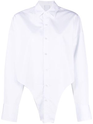 AC9 asymmetric hem cotton shirt - White