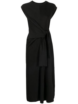 Goen.J tied-waist detail dress - Black