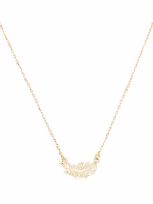 Alex Monroe 18kt yellow gold In-Line Plume necklace