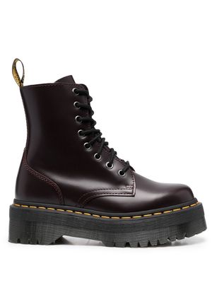 Dr. Martens chunky lace-up leather boots - Red