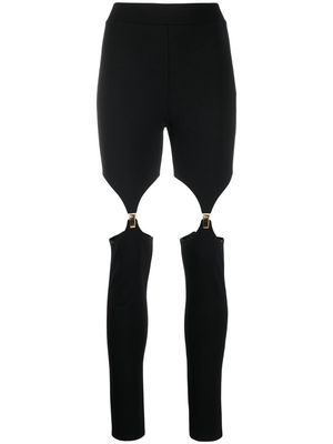 Murmur knitted detachable-leg leggings - Black