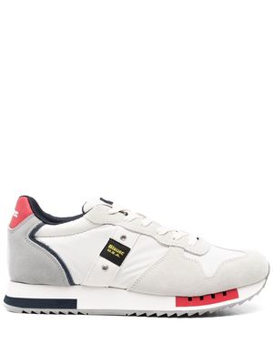 Blauer Queens leather low-top sneakers - White