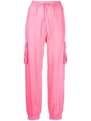 P.A.R.O.S.H. silk cargo-pocket track pants - Pink