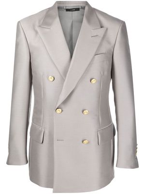 TOM FORD double-breasted fitted blazer - Grey