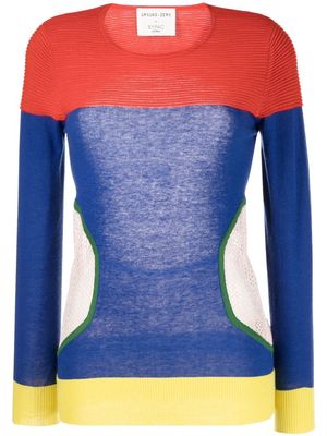 Ground Zero cut-out colour-block jumper - Red