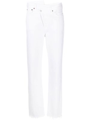 AGOLDE crossover slim-cut jeans - White