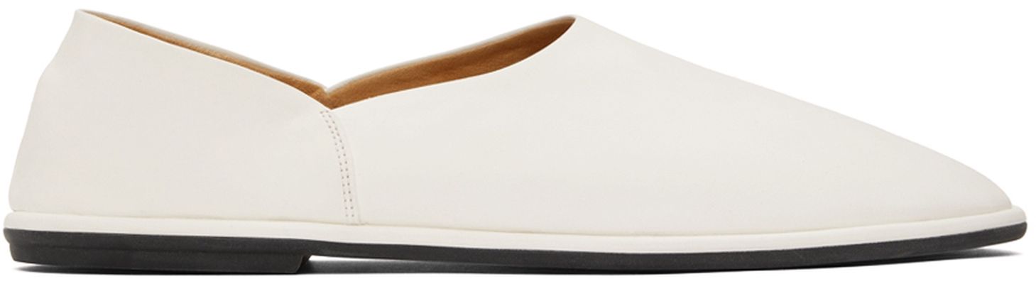 The Row Off-White Canal Slip-On Loafers