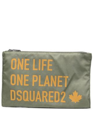 Dsquared2 One Life wash bag - Green