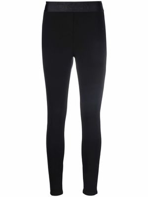 DKNY logo-waistband leggings - Black