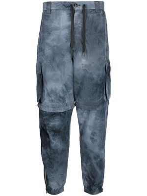 Emporio Armani tie-dye convertible trousers - Blue