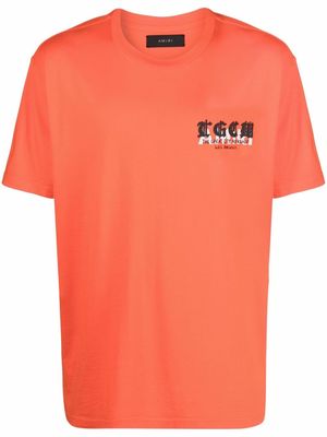 AMIRI logo-print cotton T-Shirt - Orange