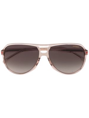 Carrera rounded transparent-frame sunglasses - Pink